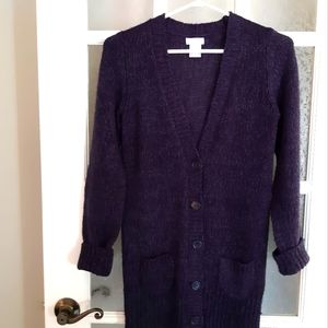Joe Fresh purple knit cardigan